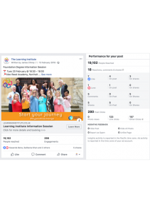 Learning Institute Facebook Advert 2